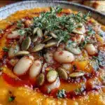 creamy one-pan pumpkin and white bean soup - featured image