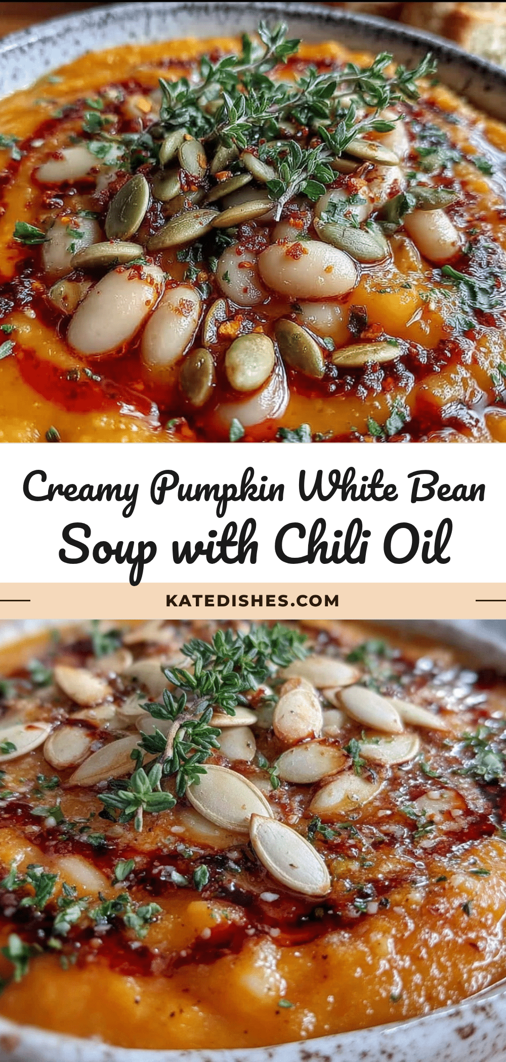 creamy one-pan pumpkin and white bean soup recipe