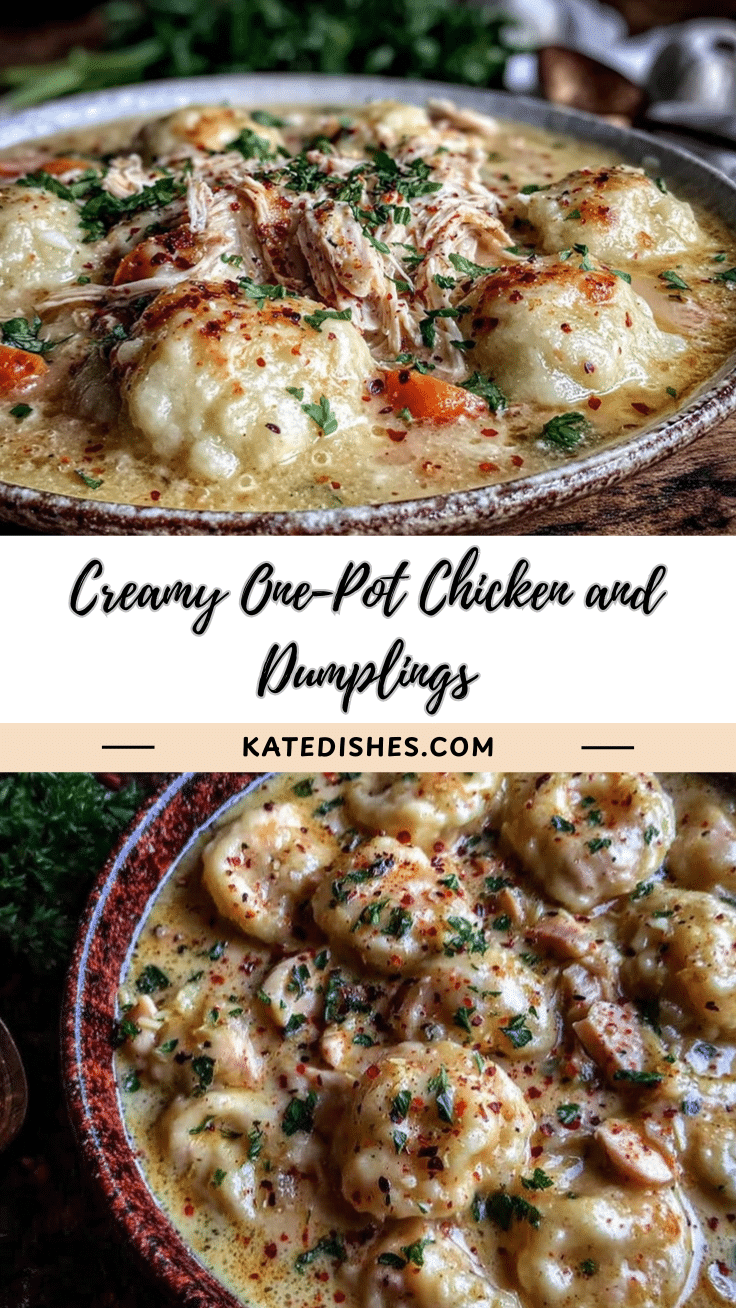 creamy one-pot chicken and dumpling soup recipe