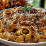 creamy pumpkin sage brown butter pasta - featured image