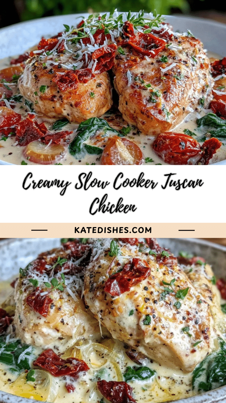 creamy slow cooker tuscan chicken recipe