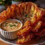 crispy air fryer blooming onion - featured image