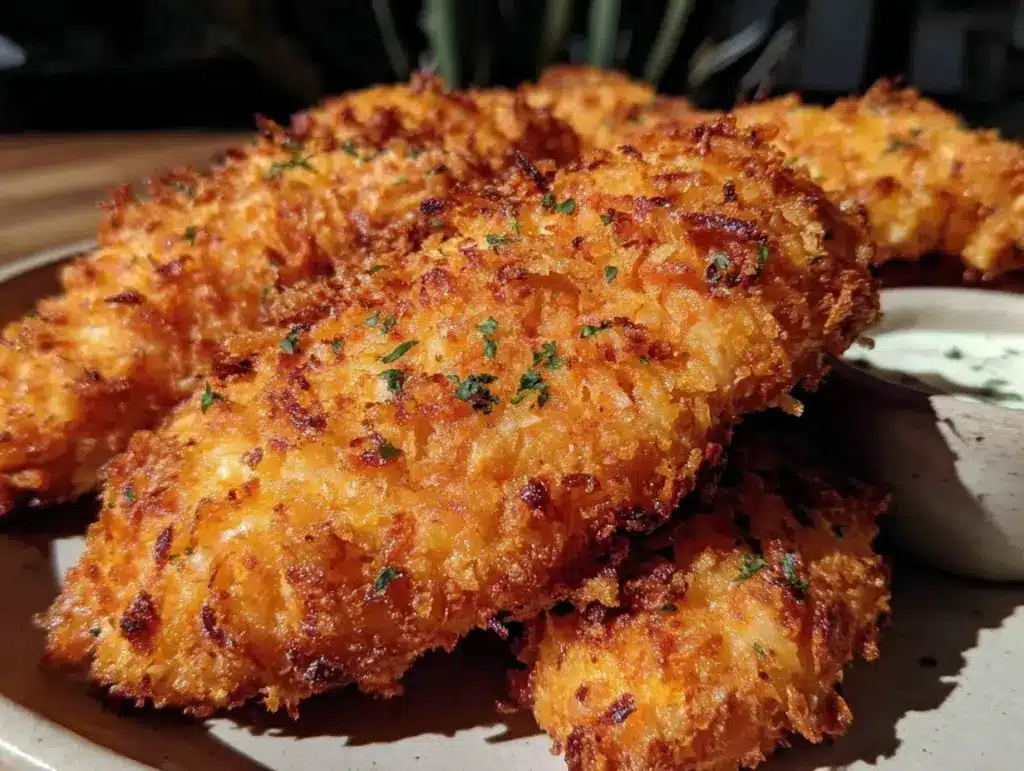 crispy air fryer chicken tenders - featured image