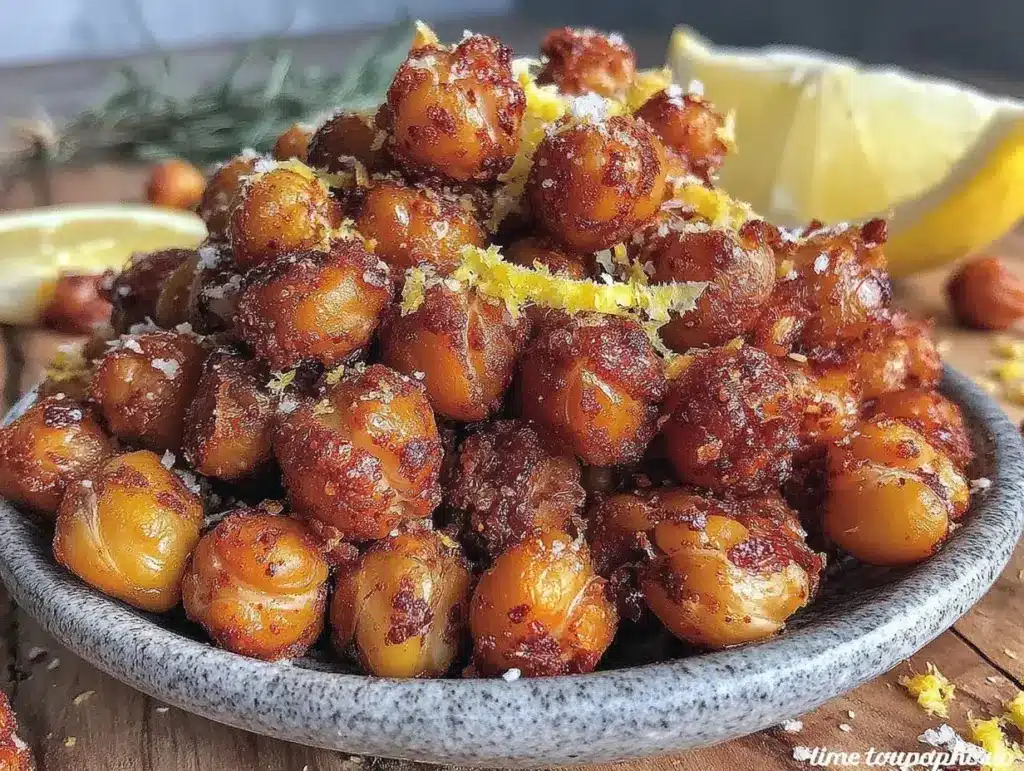 crispy air fryer chickpeas - featured image