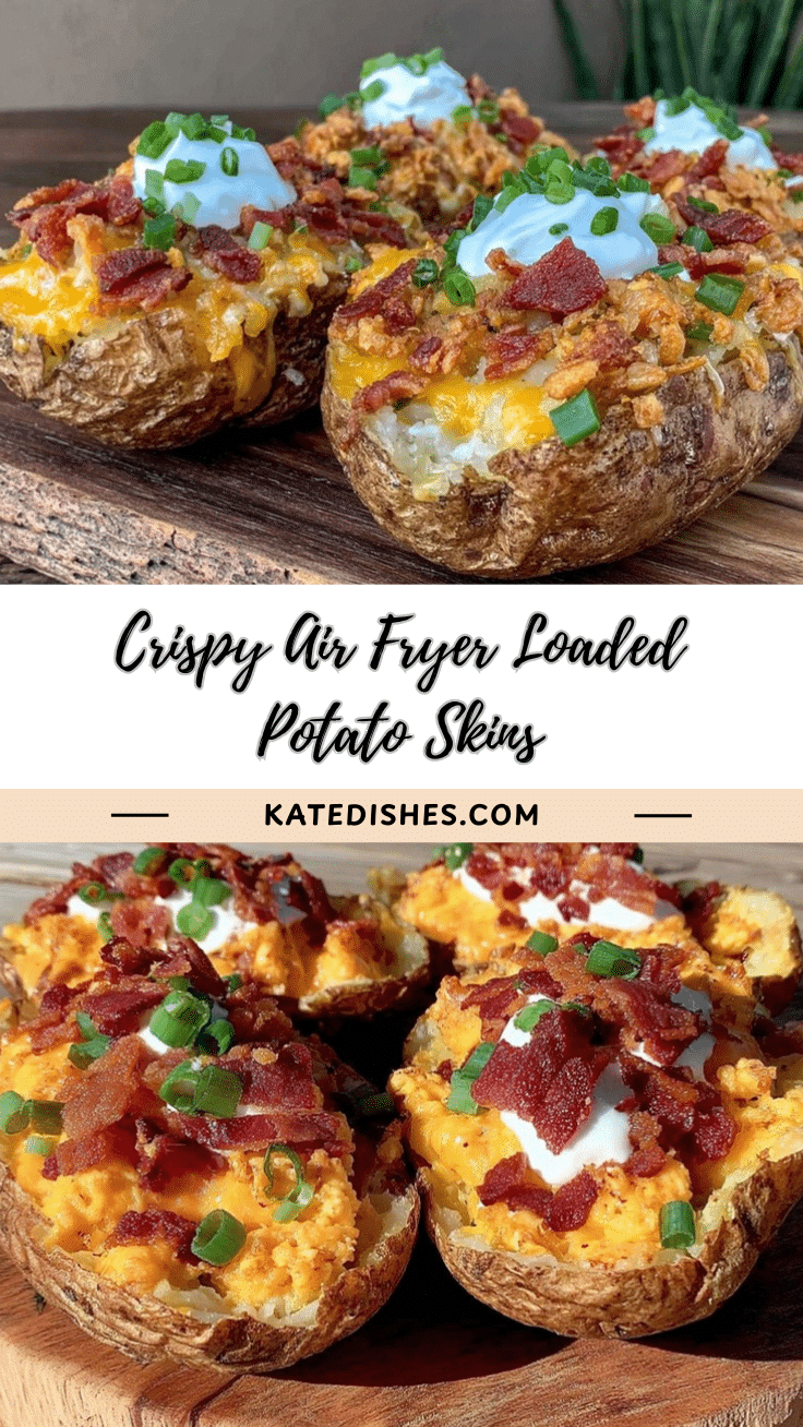 crispy air fryer loaded potato skins recipe