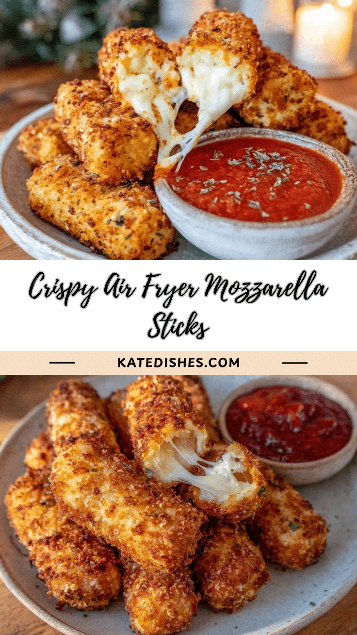crispy air fryer mozzarella sticks recipe