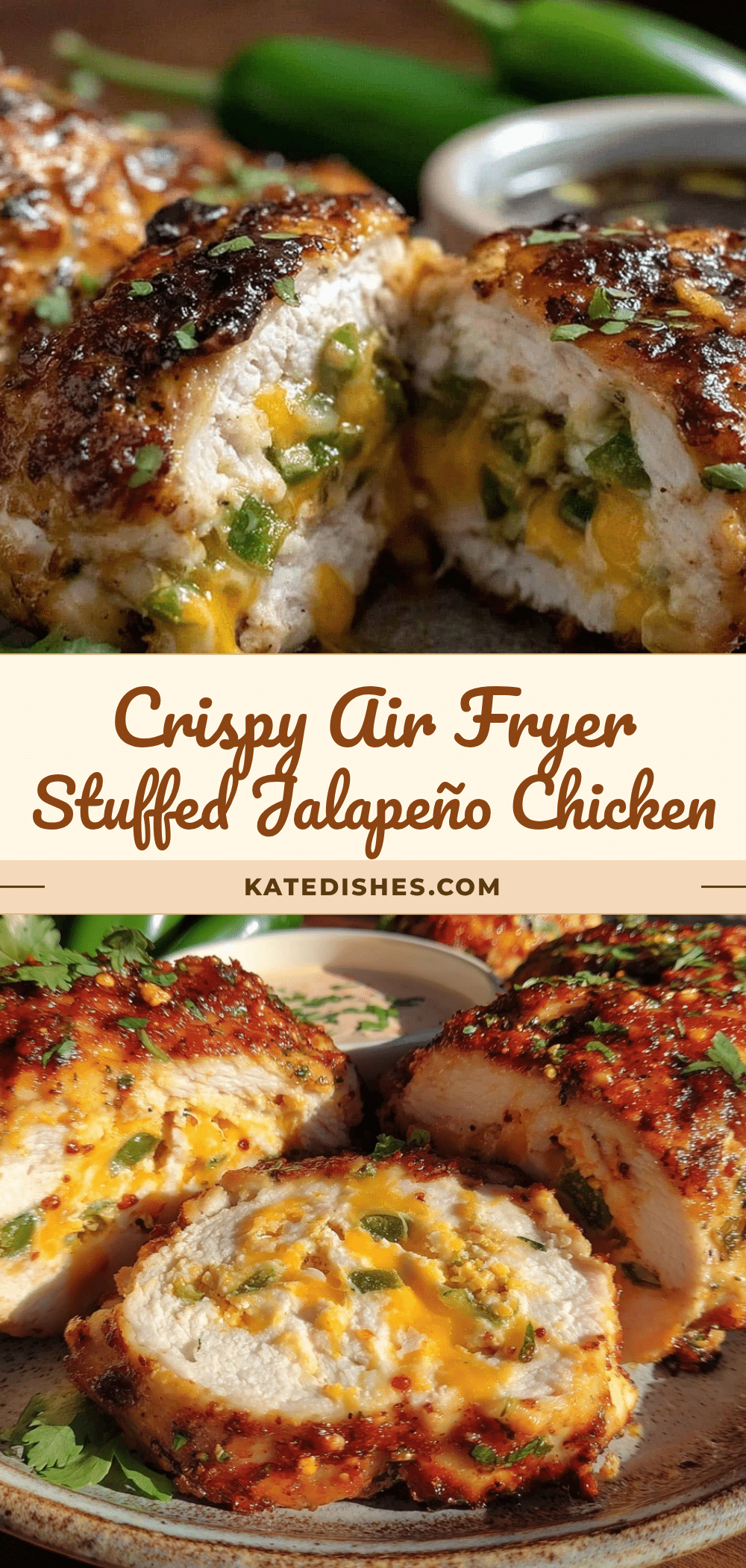 crispy air fryer stuffed jalapeño cheddar chicken breasts recipe