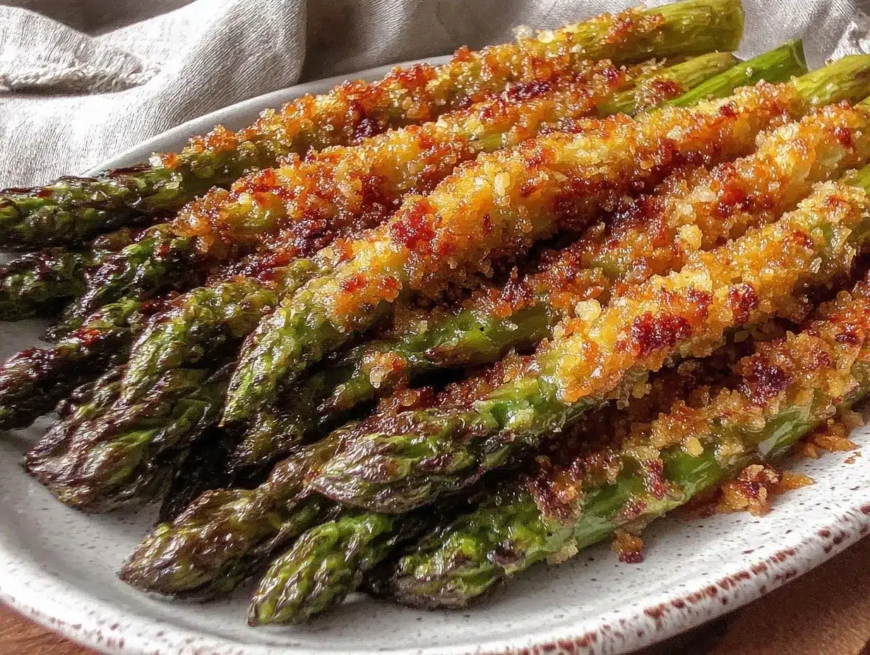 crispy brown butter roasted asparagus preparation steps