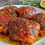 crispy butter chicken thighs - featured image