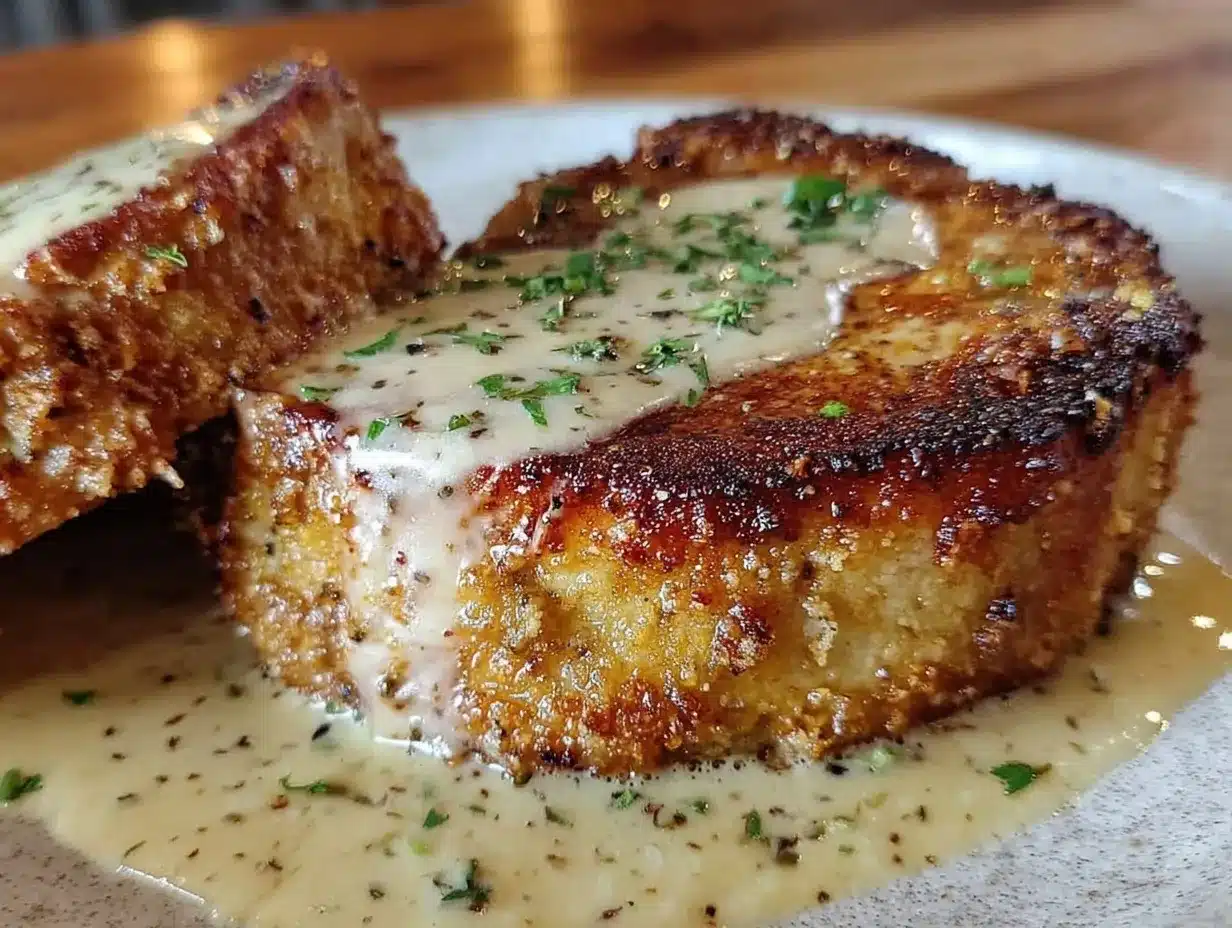 crispy cast iron fried pork chops preparation steps
