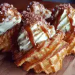 crispy churro waffle cone sundaes - featured image