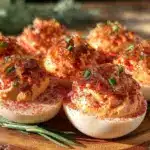 crispy deviled eggs - featured image
