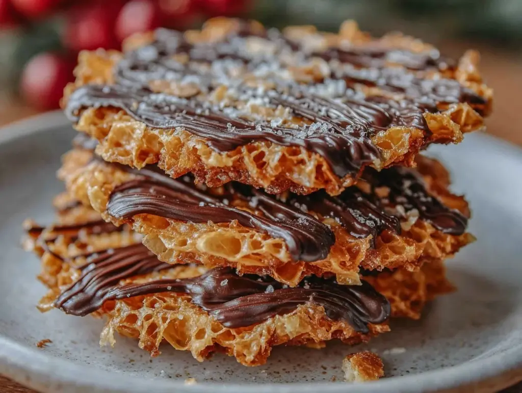 crispy florentine lace cookies - featured image