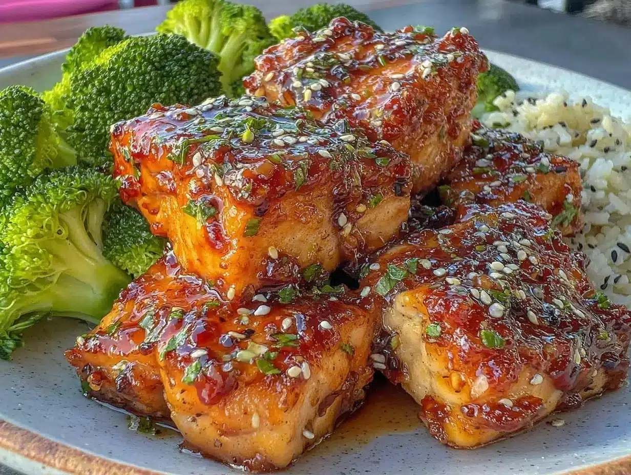 crispy honey garlic salmon bites preparation steps