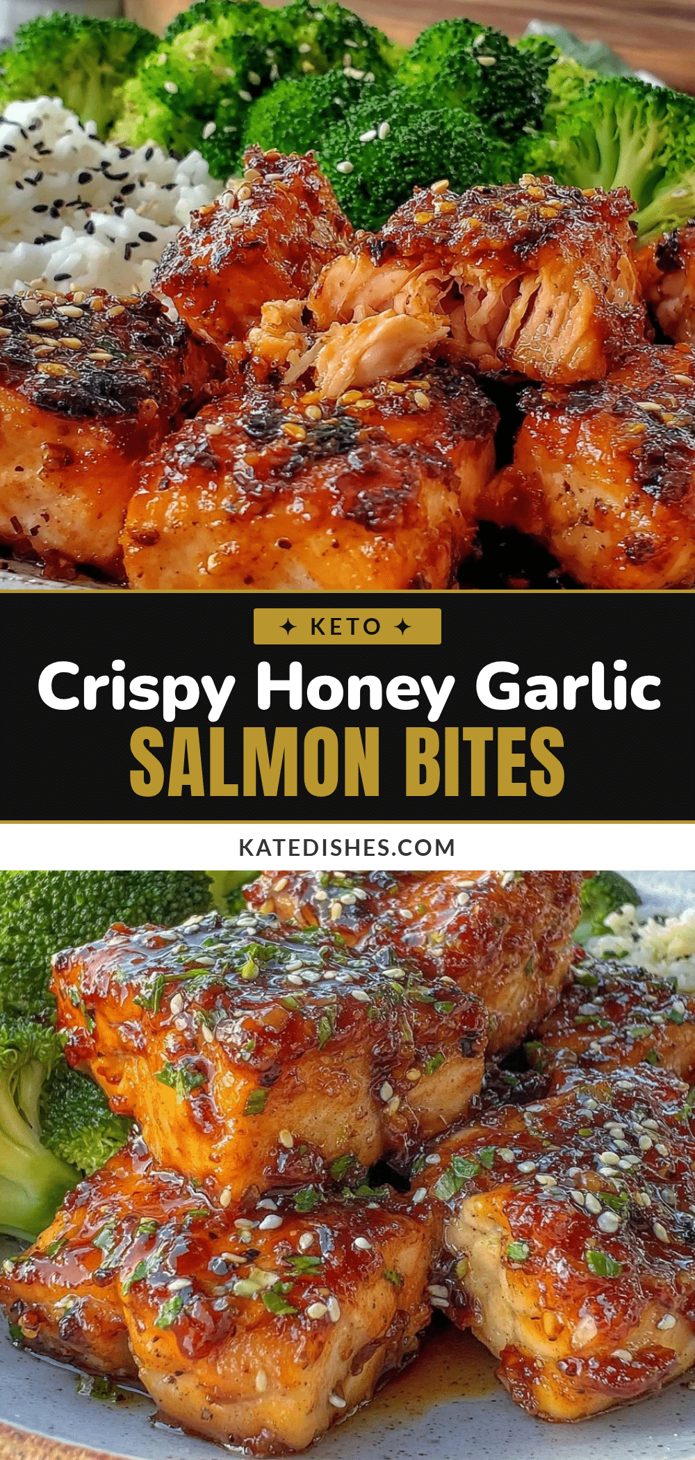 crispy honey garlic salmon bites recipe