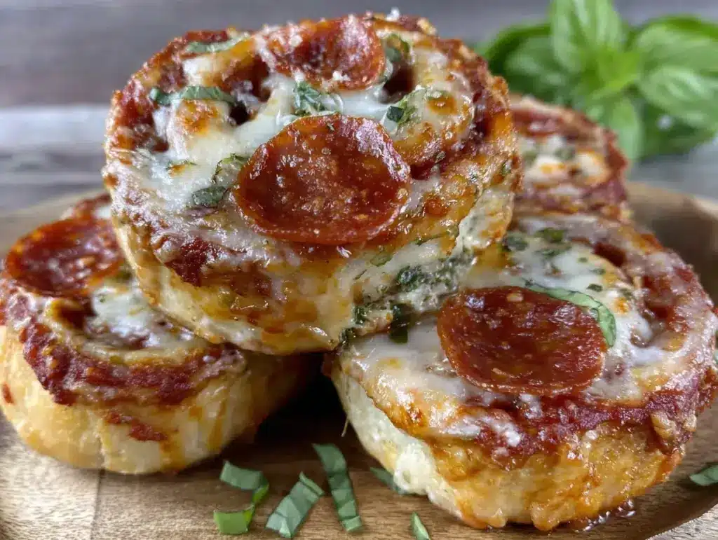 crispy pepperoni pizza pinwheels - featured image