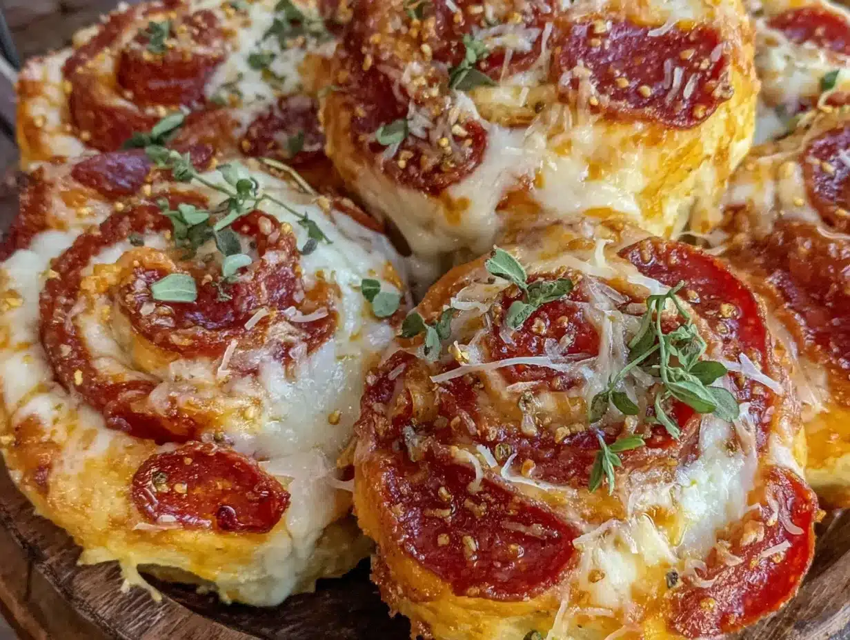crispy pepperoni pizza pinwheels preparation steps