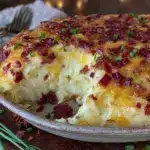 crispy twice baked potato casserole - featured image