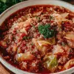 crockpot cabbage roll soup - featured image