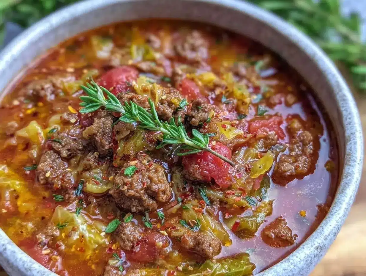 crockpot cabbage roll soup preparation steps