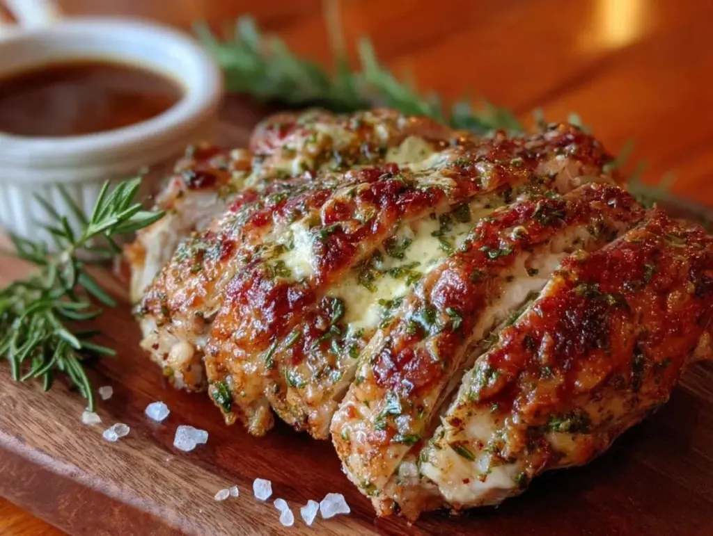 dry-brined herb butter spatchcock turkey - featured image
