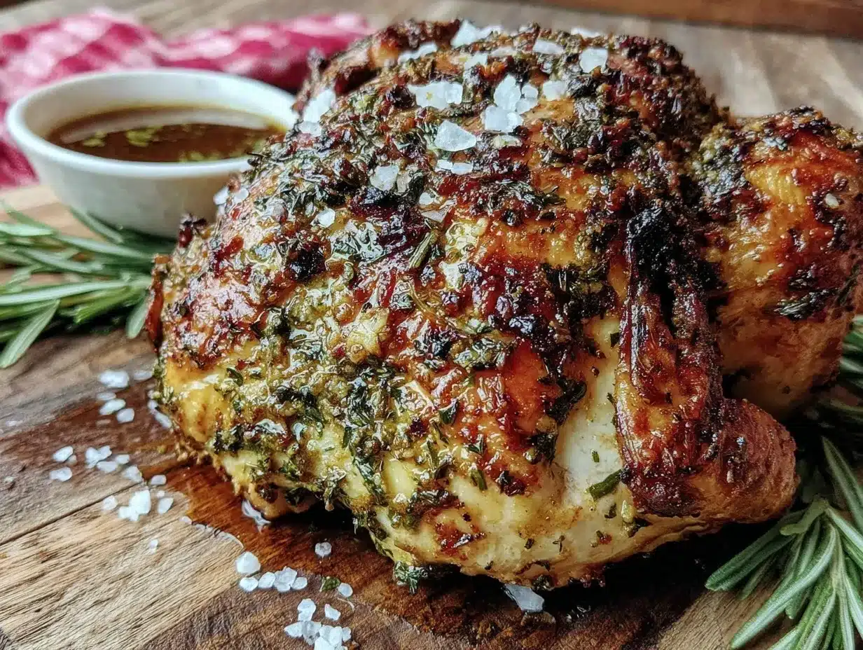dry-brined herb butter spatchcock turkey preparation steps