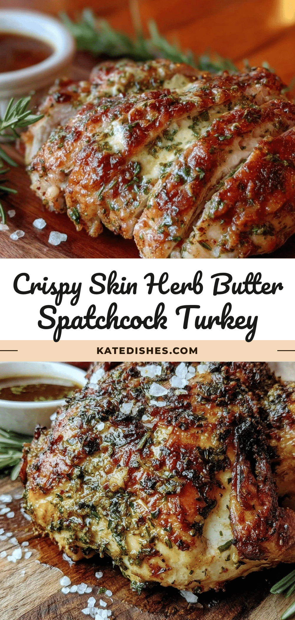 dry-brined herb butter spatchcock turkey recipe