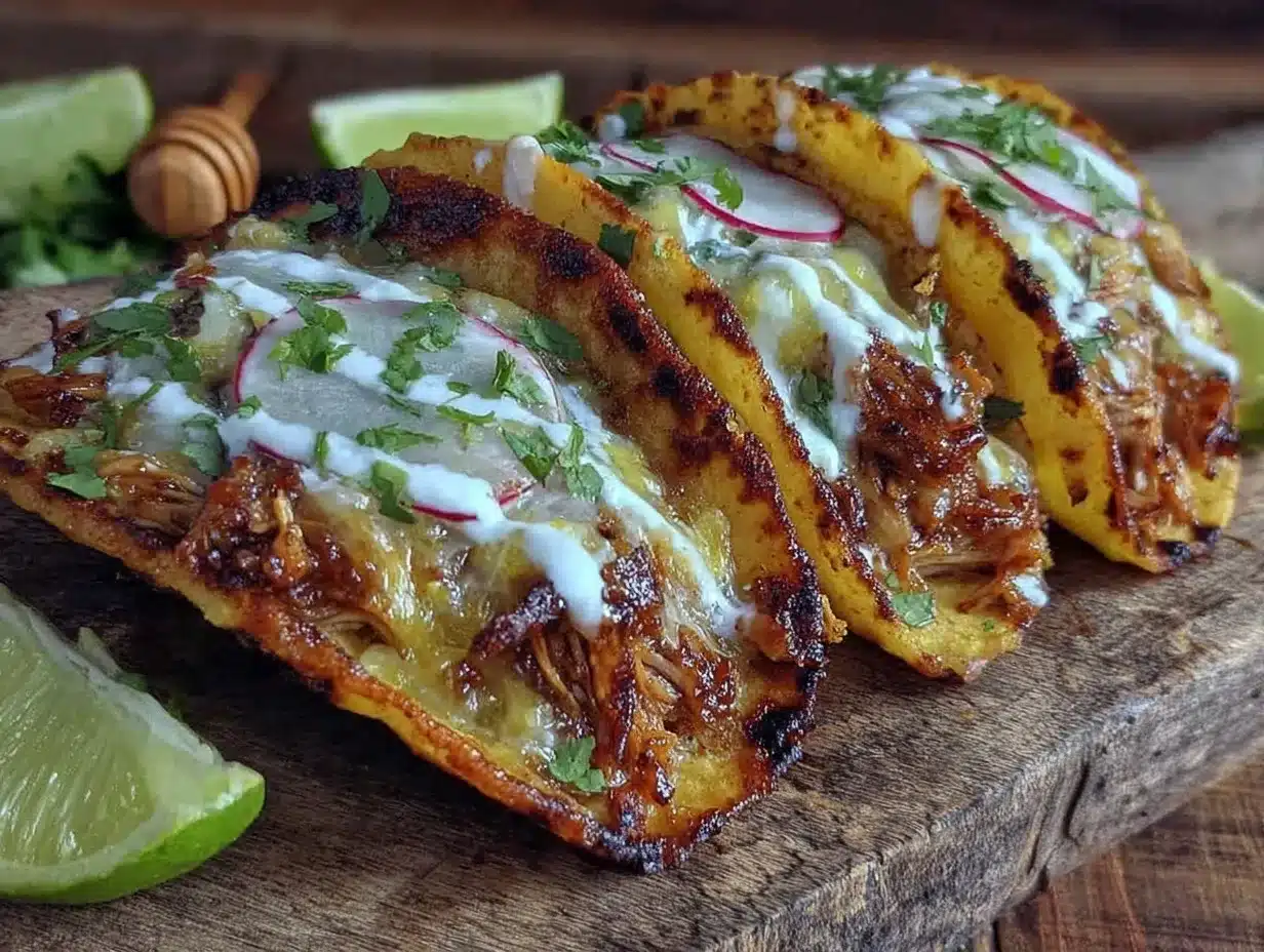 easy crockpot honey lime chicken tacos preparation steps