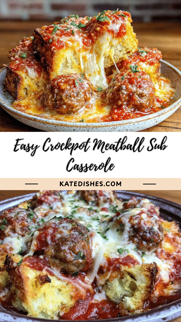 easy crockpot meatball sub casserole recipe