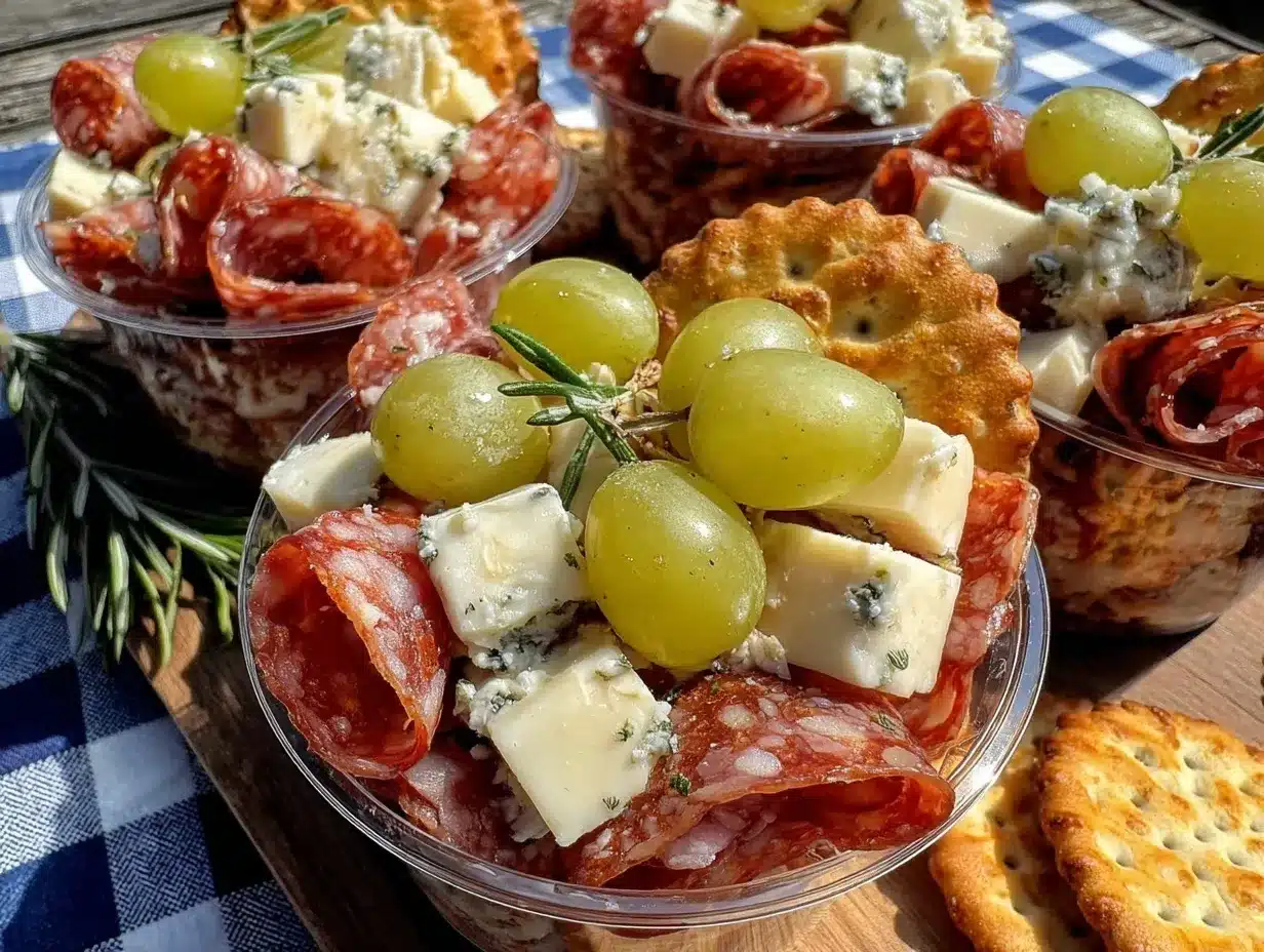 easy graduation picnic grazing cups preparation steps