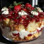 Easy Layered Strawberry Shortcake Trifle - featured image