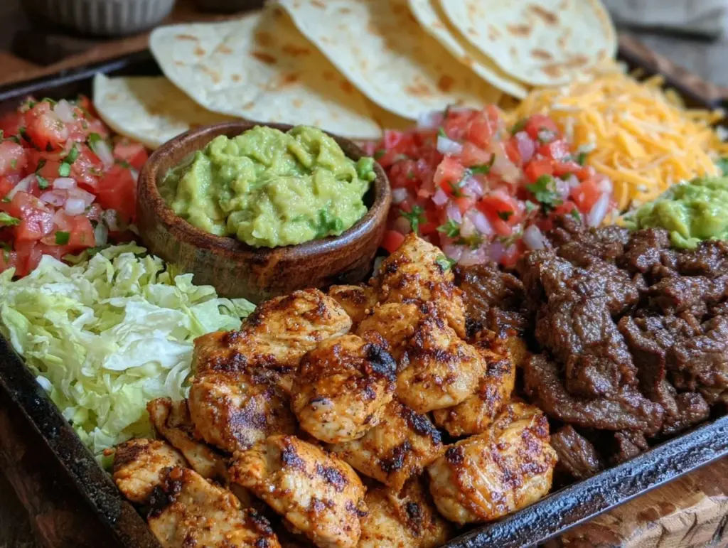 easy loaded sheet pan taco bar - featured image