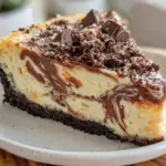 easy no-bake nutella cheesecake - featured image