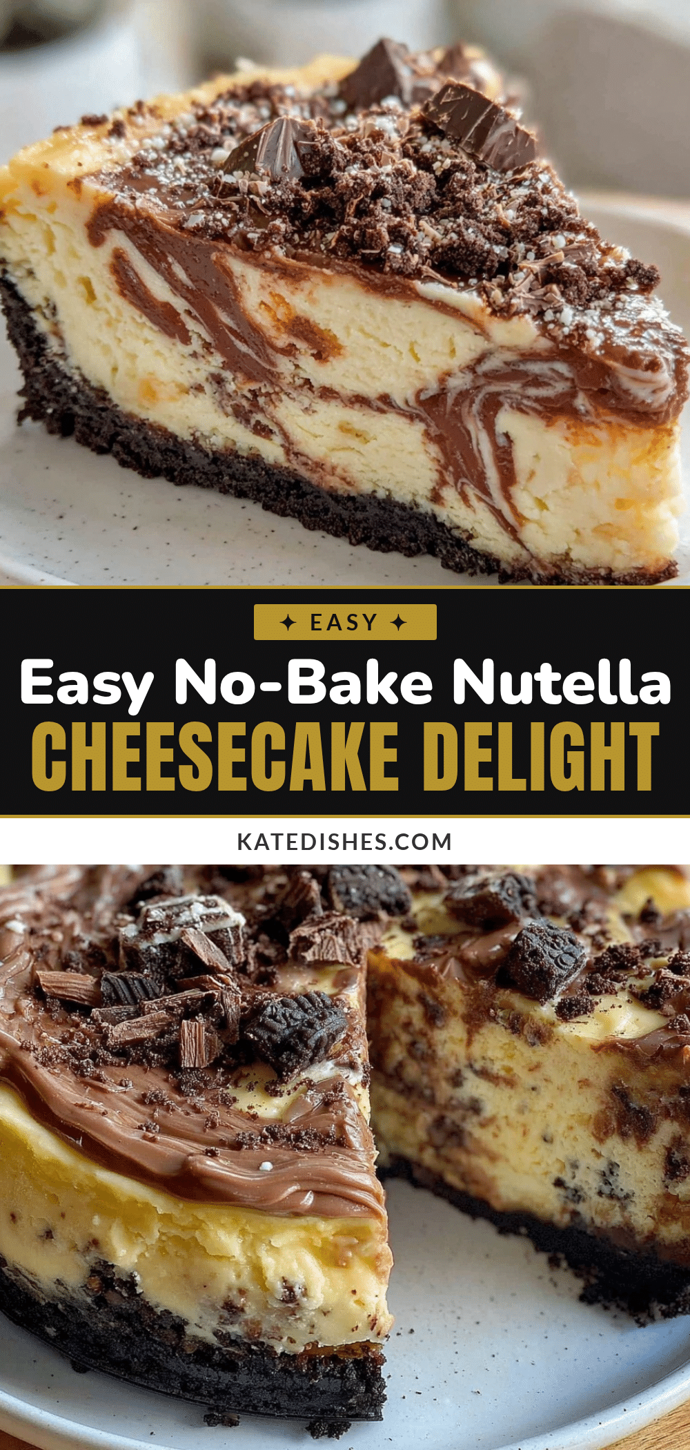 easy no-bake nutella cheesecake recipe