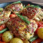 easy one-pan lemon herb chicken - featured image