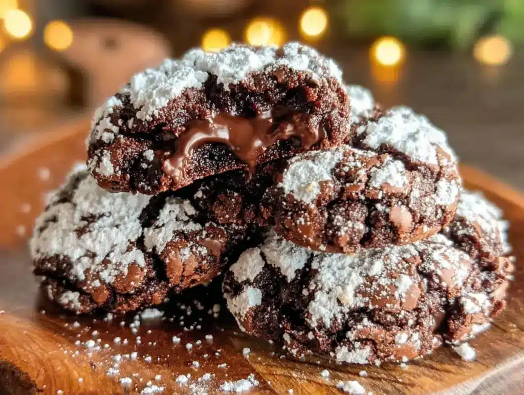 espresso chocolate crinkle cookies - featured image