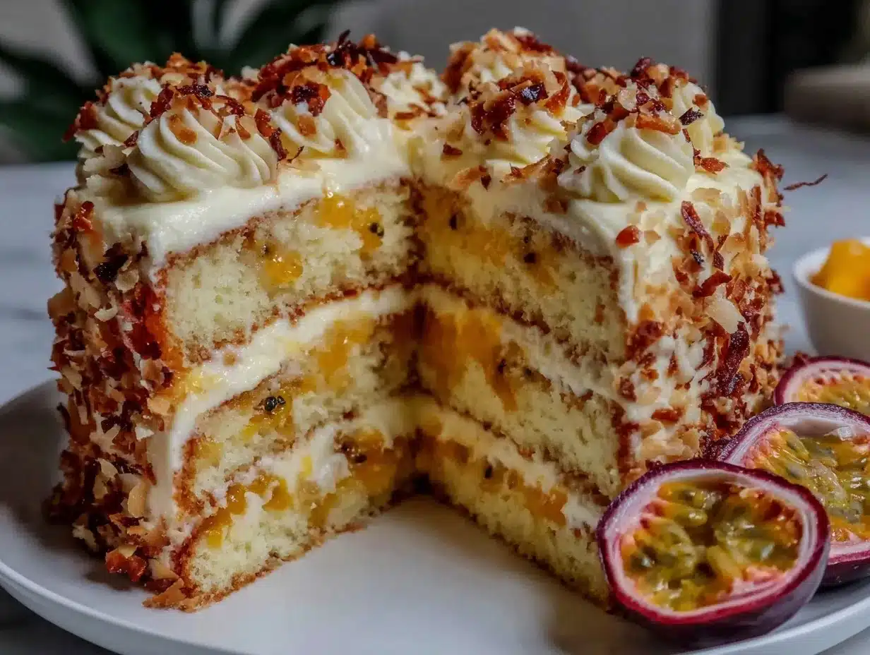 fluffy coconut mango chiffon layer cake preparation steps