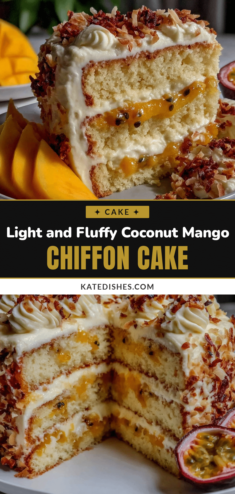 fluffy coconut mango chiffon layer cake recipe
