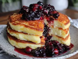 fluffy lemon ricotta pancakes - featured image