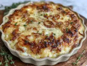 French onion chicken casserole - featured image