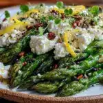 fresh asparagus and goat cheese salad - featured image