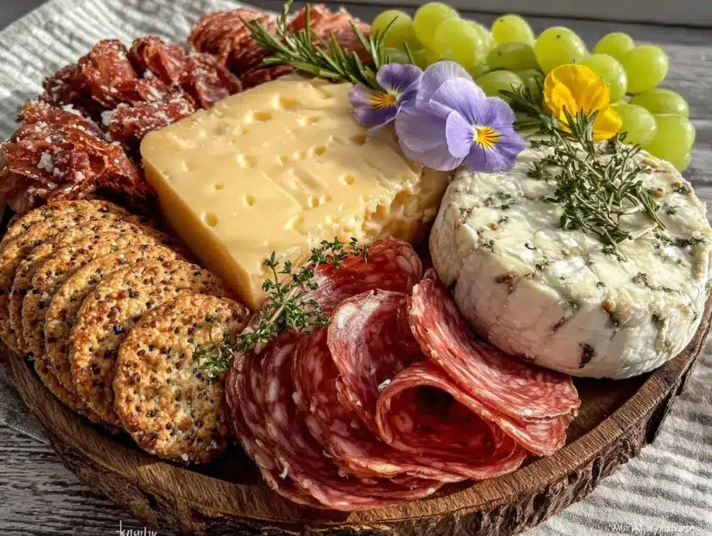 fresh spring charcuterie board - featured image