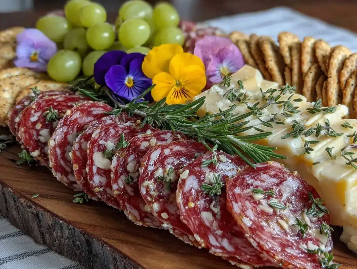 fresh spring charcuterie board preparation steps