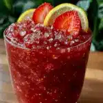 frozen strawberry lemonade slushie recipe - featured image