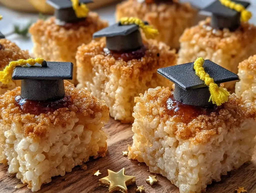 Graduation Cap Rice Krispie Treat Pops - featured image