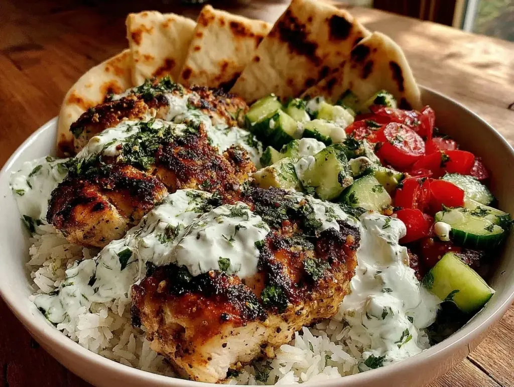 Greek chicken bowls - featured image