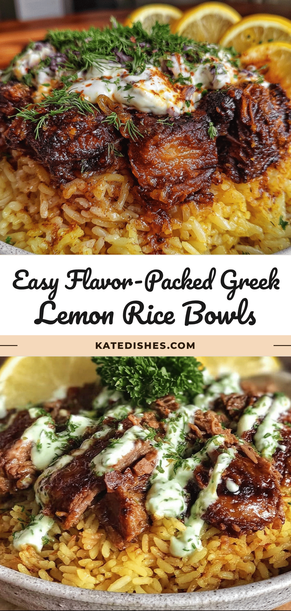 greek lemon rice bowls with gyro meat recipe