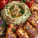 grilled veggie and halloumi platter - featured image