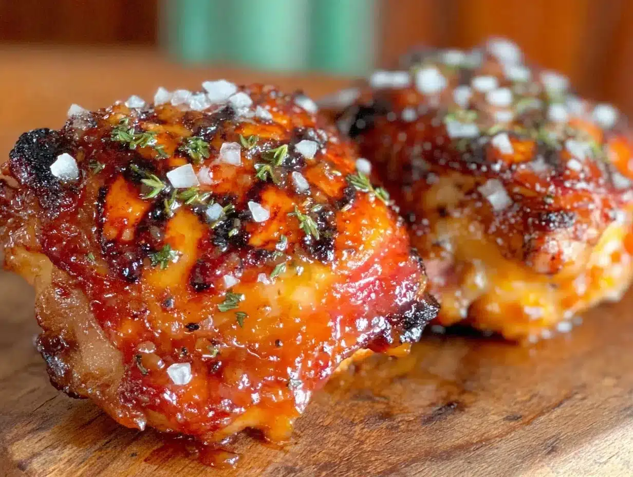 honey garlic grilled chicken thighs preparation steps