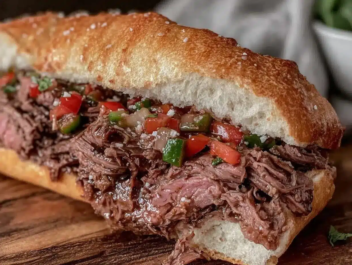 Italian Beef Chicago-Style Sandwich preparation steps